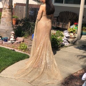 jocelina gold glitter gown